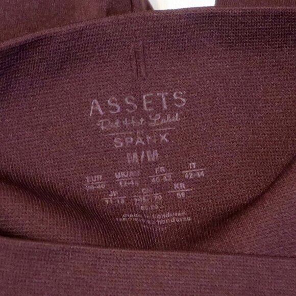 Spanx Assets Look at Me Now Seamless Leggings Maroon/Space Dye 2-Tone Medium - Picture 3 of 4